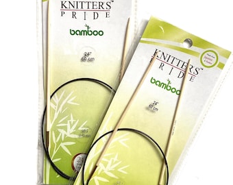 Knitters Pride Bamboo Fixed Circular Knitting Needles Sizes 16” US0 US1 US2 and 24” US0 US1 US2