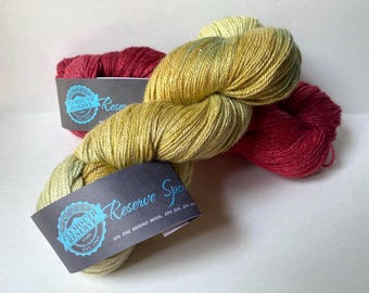 Plymouth Reserve Sport Yarn | 100g skein | Colors 301-Red Mix,307-Green Mix | 45/35/20% Fine Merino Wool/Silk/Bamboo
