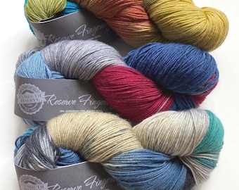 Plymouth Reserve Fingering Yarn | 100g skein | 3 Colors | 70/10/20% SW Fine Merino Wool/Cashmere/Nylon