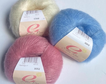 Ella Rae Silky Kid | 25g, 219yds | Lace Weight | Mohair and Silk