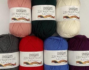 Cascade 220 Superwash Merino Worsted Weight Yarn | 100g/220yd skeins
