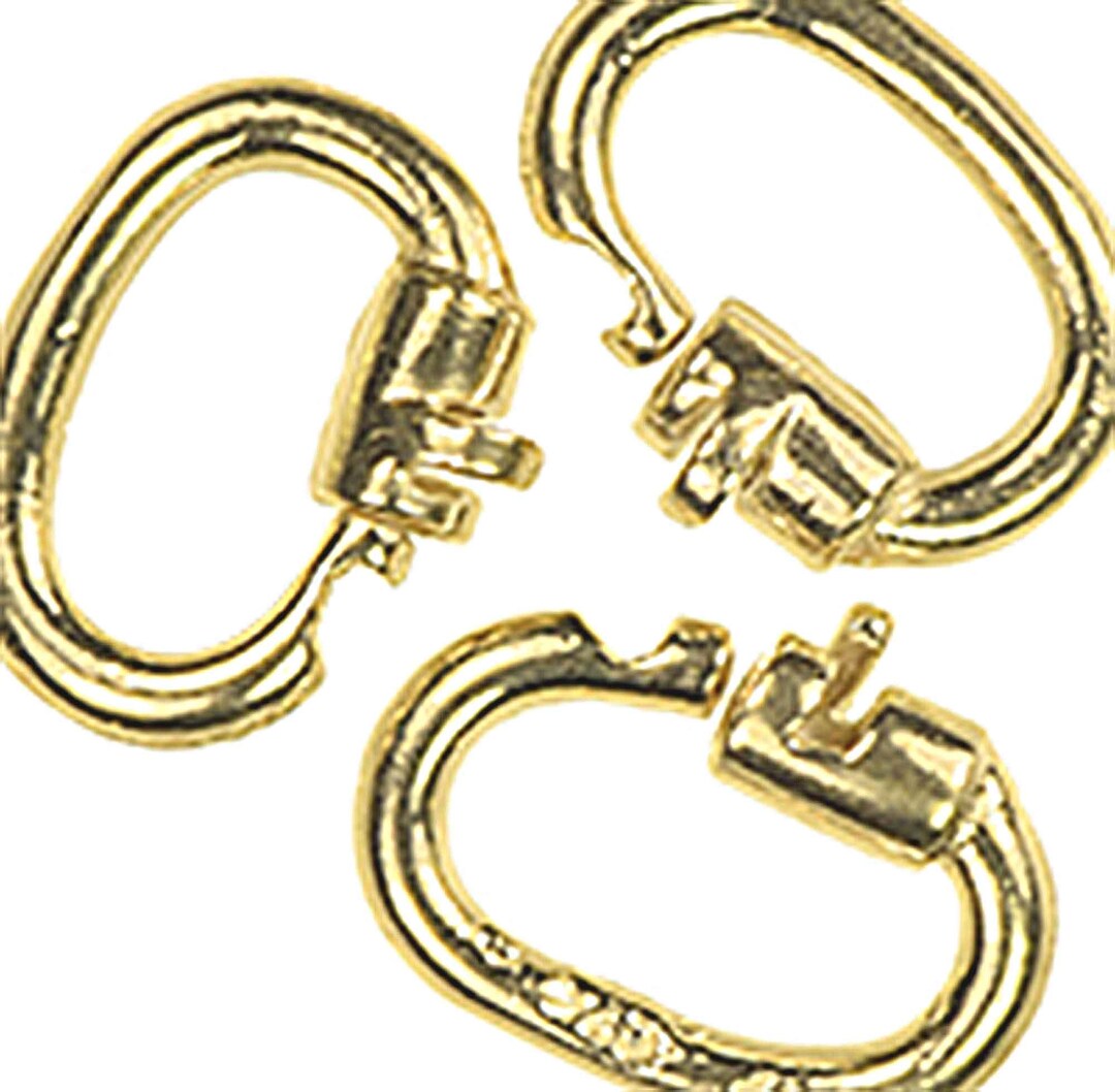 3 Link Locks 14K GP Sterling Silver 1micron Gold Plated Very Tiny 4