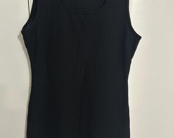 Adorable Black perforated Summer cover-up with belt!  XXL