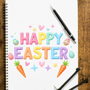 Citazione di buona Pasqua Uovo colorato 2 PNG Bundle Citazione, Immagine digitale di buona Pasqua, Immagine di file Immagine PNG X2 Pacchetto di immagini ad alta risoluzione