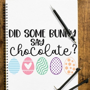 Bunny, ha il cioccolato, citazione di Happy Easter 2 PNG Bundle, immagine digitale, immagine di file PNG X2 pacchetto di immagini ad alta risoluzione
