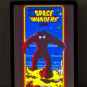 Space Invaders Retro Leuchtkasten