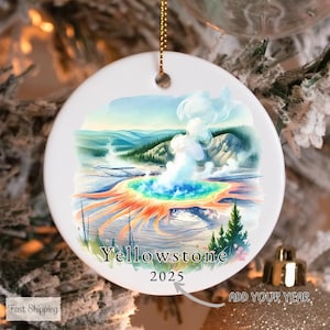 Yellowstone Nationalpark Ornament | Personalisiertes Reise-Souvenir