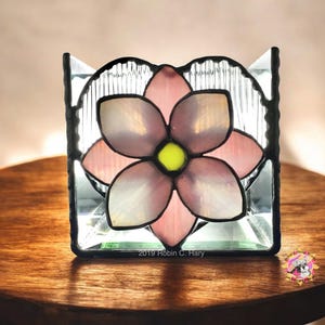 Flower Handmade Stained Glass Candle Holder