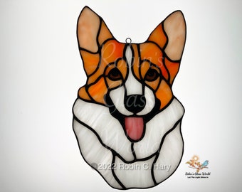 Corgi Handmade Stained Glass Suncatcher Pembroke Cardigan Welsh