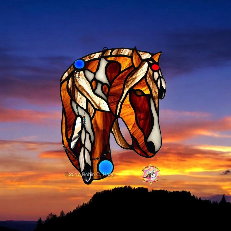 Spirit Horse suncatcher- Brown.