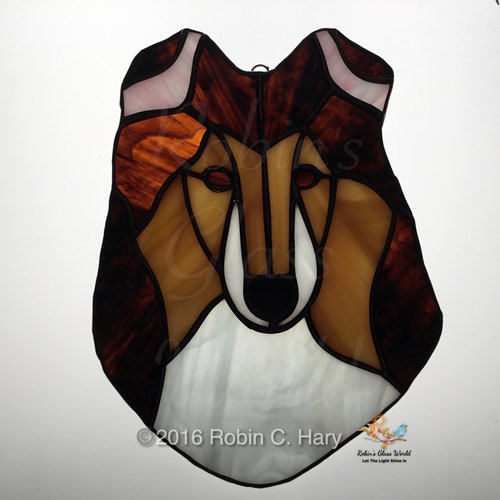 Shops Sheltie Handmade Stained Glass Suncatcher