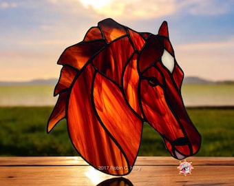 Morgan Horse Handmade Genuine Stained Glass Suncatcher/Horse Lover/Window Hanging