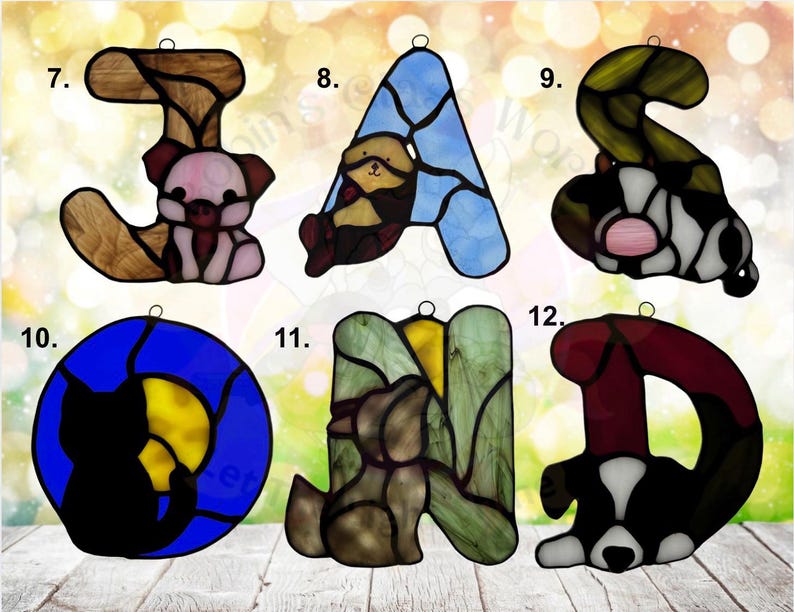 Baby Animals representing Birth Months. July-Piglet, August- Otter, September-Calf, October- Kitten, November- Wolf, December- Puppy.