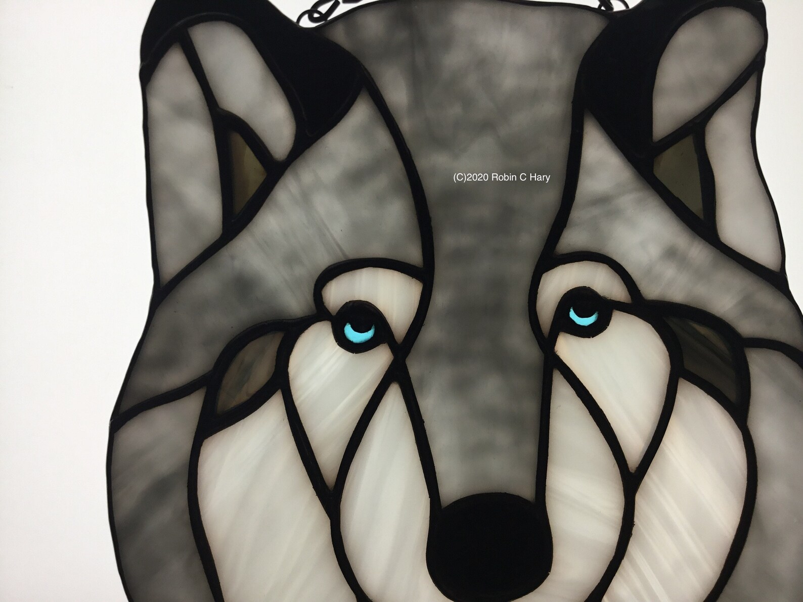 Wolf Stained Glass Suncatcher Original and Exclusive Design Etsy