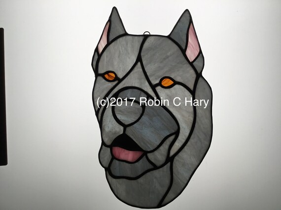 Cane Corso Italian Mastiff Stained Glass Suncatcher Dog Memorial Original And Exclusive Design Handmade Glass Dog