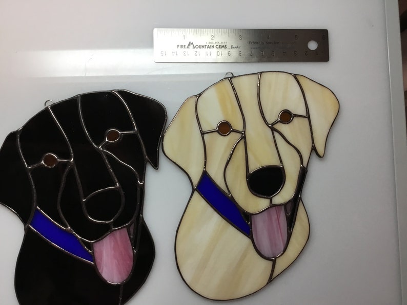 Labrador Retriever Stained Glass Suncatcher Dog Memorial Etsy