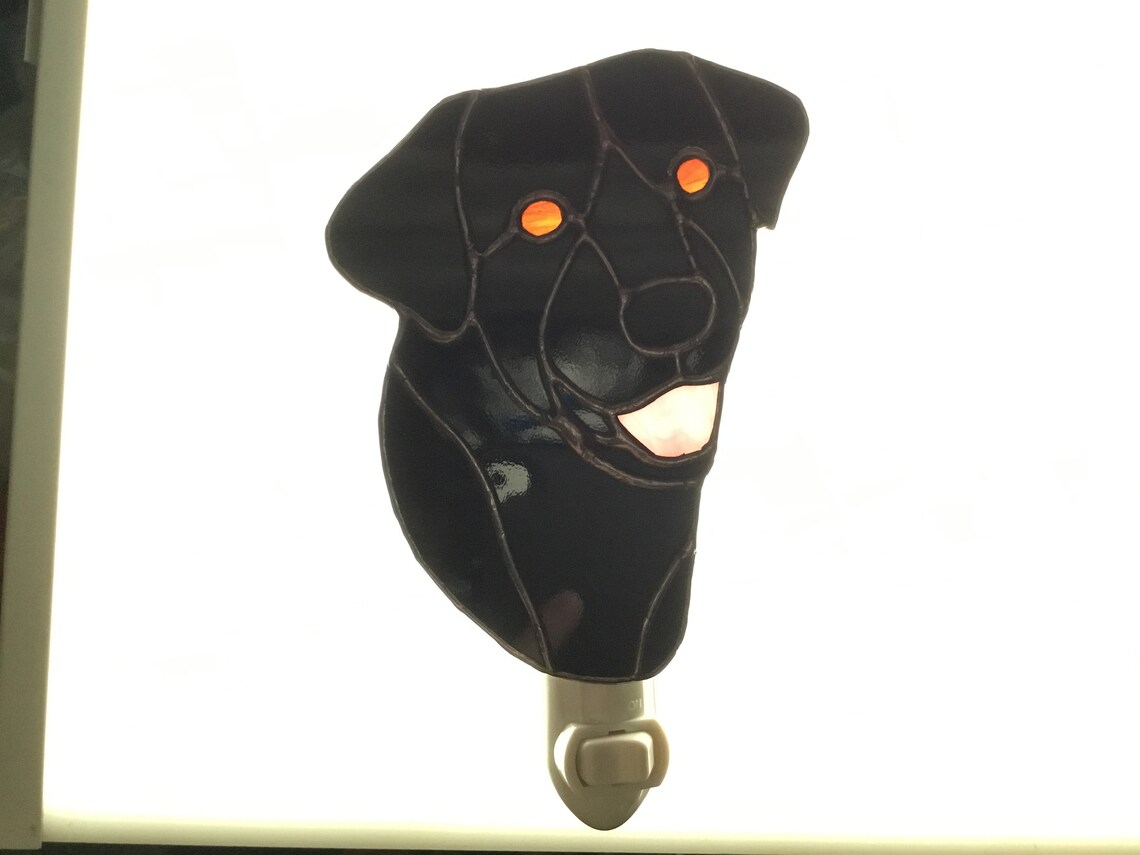 Labrador Retriever Stained Glass Night Light Original and Etsy