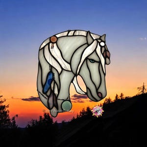 Spirit Horse suncatcher- White