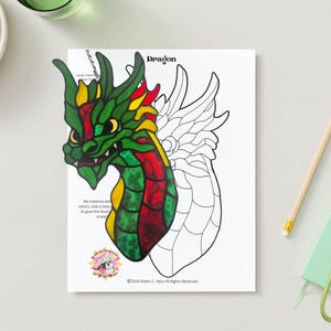 Dragon Stained Glass Pattern