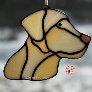 Labrador Retriever Handmade Stained Glass Ornament
