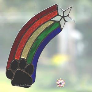 Rainbow Bridge Handmade Stained Glass Suncatcher