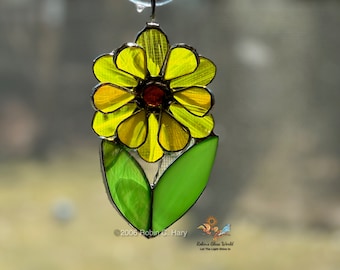 Sunflower Handmade Stained Glass Suncatcher