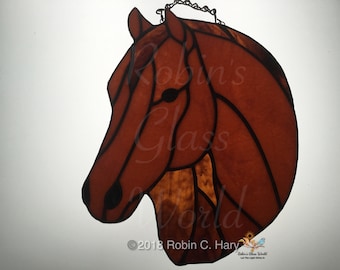 Quarter Horse Handmade Stained Glass Suncatcher