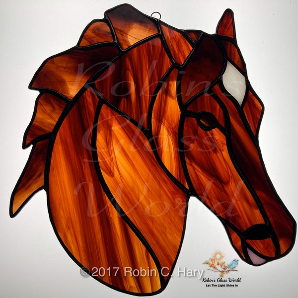 Stained Glass Horses Etsy