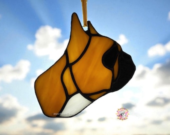 French Bulldog Handmade Stained Glass Ornament/ Dog Lover Gift
