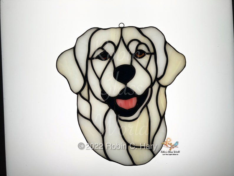 Golden Retriever Handmade Stained Glass Suncatcher Etsy