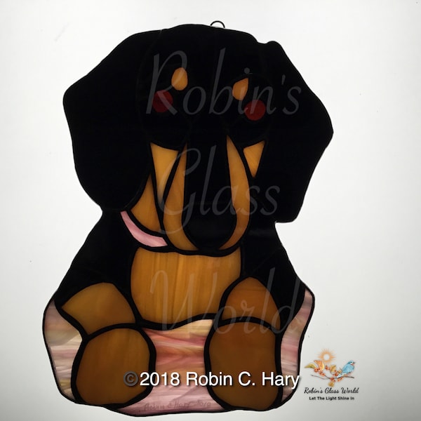 Dachshund Stained Glass Pattern Etsy