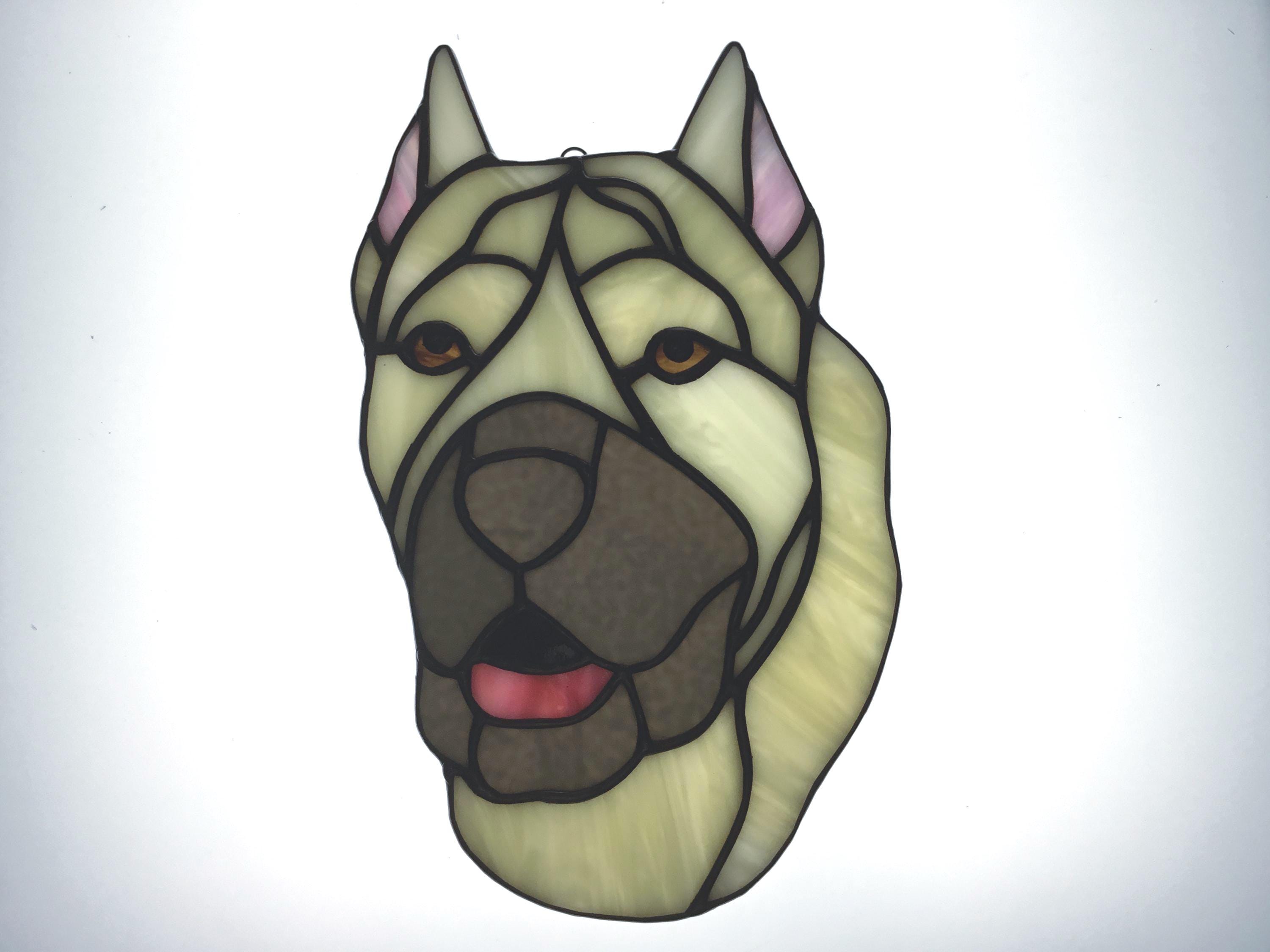 Cane Corso Stained Glass Pattern/ PDF/ DIY Dog Window Hanging - Etsy