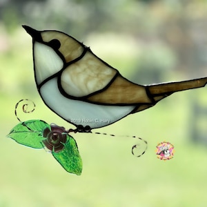 House Wren Handmade Stained Glass Suncatcher
