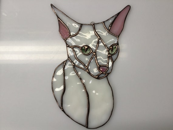 Cornish Rex Cat Suncatcher In Stained Glass Etsy