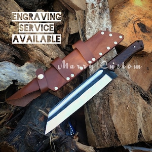 High Carbon Steel Viking Seax Knife Modern Seax Knife Scramasax Scandinavian Sax Knife Bushcraft Knife Hunting Knife Christmas Gift for Dad