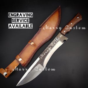 80CrV2 Steel Machete Knife with Sheath, Bowie Machete With Sheath, Hunting Knife with Sheath, Custom Knife, Handmade Knife with Sheath