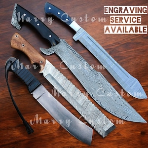 Damascus Steel Machete Knife with Sheath, Rambo Machete, Tanto Machete Knife, Hunting Knife with Sheath, Long Machete Parang, Christmas Gift