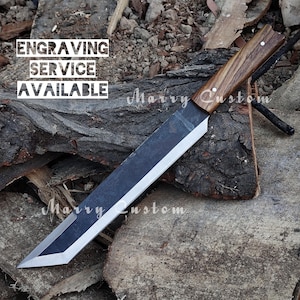 Machete Knife with Sheath, Hunting Knife with Sheath, Parang Machete, Camping Knife, Bowie Knife with Sheath, Gardening Tools for Chopping