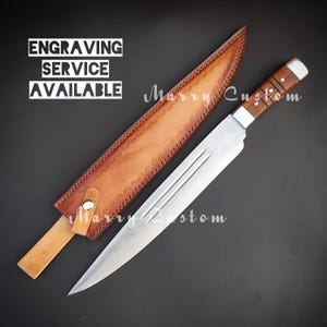 Long Machete Knife with Sheath, Hunting Knife with Sheath, Bowie Knife, Parang Machete, Camping Knife, Long Viking Knife with Sheath, Knives