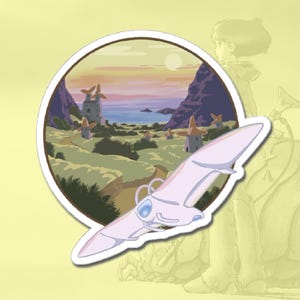 Nausicaa Valley of the Wind Sunset Sticker
