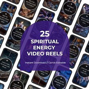 Plantillas de video de energía espiritual / 25 clips místicos y de brujería