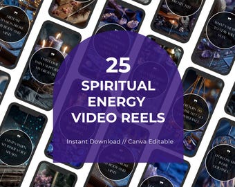 Plantillas de video de energía espiritual / 25 clips místicos y de brujería