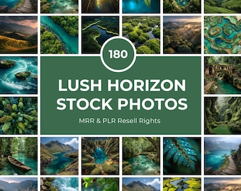 Zdjęcia bujnej, zielonej przyrody: 180 obrazów do mediów społecznościowych (MRR i PLR)