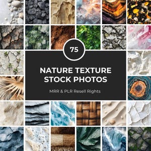 Naturtexturer Stockfoto-set | 75 organiska bakgrunder och naturliga ytor