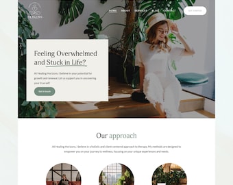 Squarespace-Vorlage für Therapeuten und Coaches | Professionelles Webdesign für Therapiepraxen | Anpassbare Squarespace 7.1-Vorlagen