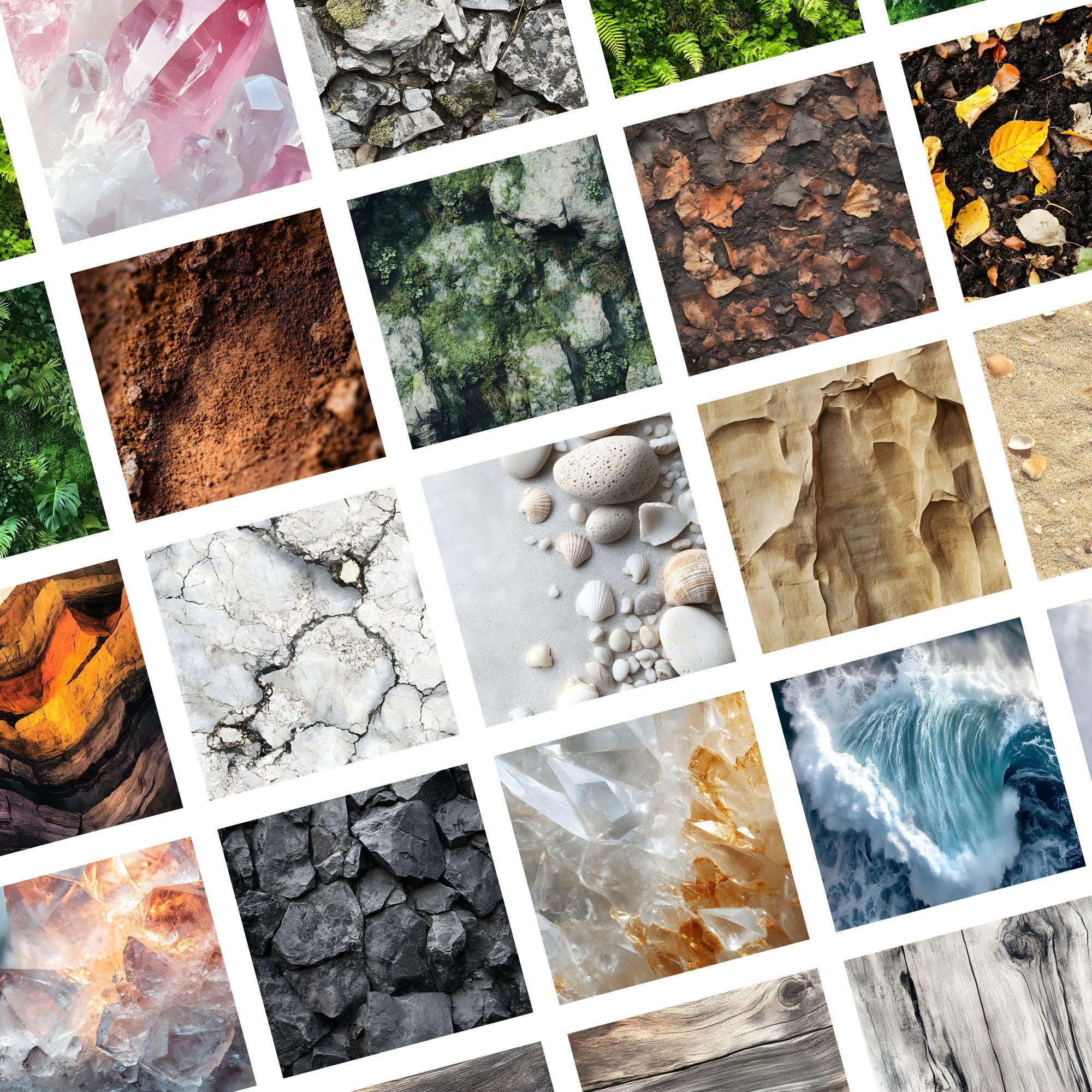 Nature Texture Basic Nature Texture Stock Photo Set | 75 Organic Backgrounds & Natural ...
