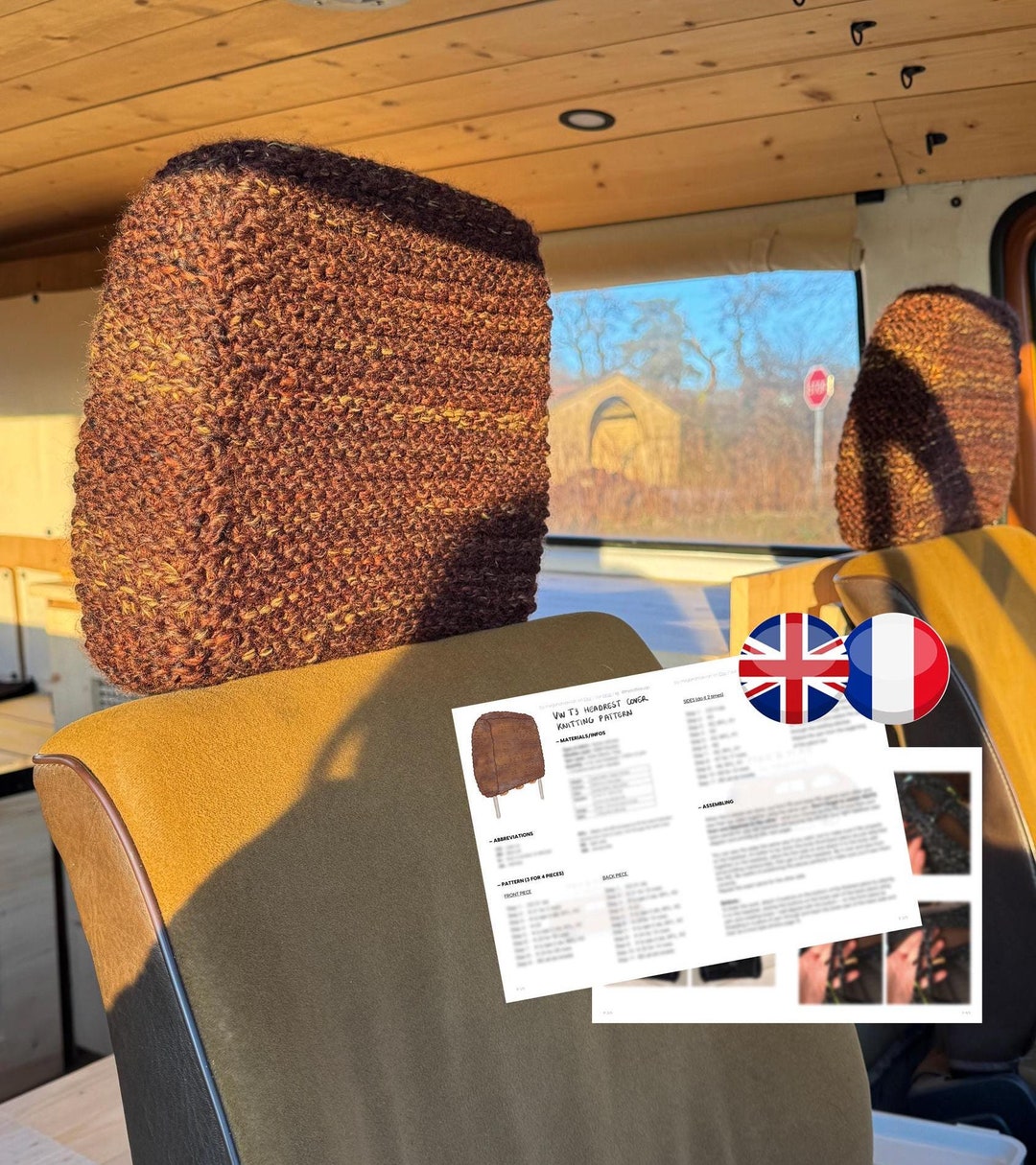 Protection Siège Auto 2 Housses Appui-Tête Auto Lnhgh - Tissu Élastique Lavable - Noir, Marron, Beige, Gris Housse Lavable Universelle