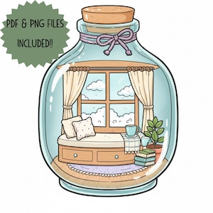 Tiny Worlds Coloring Book - 25 Page Printable Terrarium Scenes (PDF Download)