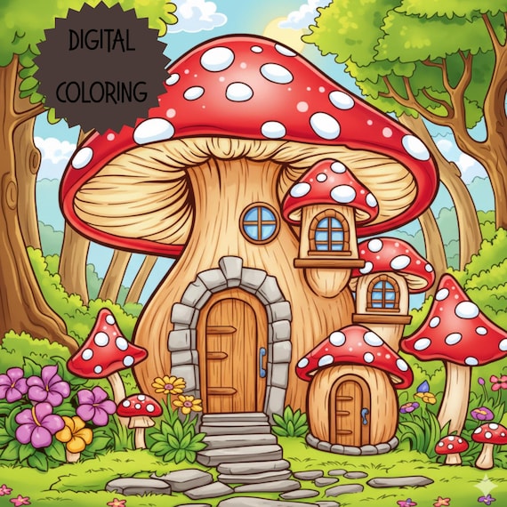 The Cozy Cottage Garden Coloring Book for Adults | Whimsical Fairy Houses & Relaxing Garden Scenes | Easy Coloring Pages, Bold Lines