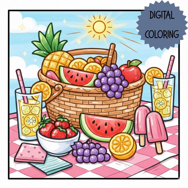 4 Seasons Cozy Coloring Book | Girly Hygge Coloring Pages | Kawaii Seasonal Coloring | Relaxing Bold Line Art | 24 Pages